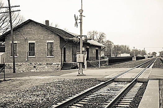 火车站,伊利诺斯,美国,66号公路