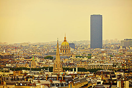 风景,上面,拱形,巴黎,法国