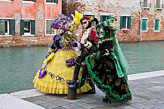 威尼斯,意大利,面具,服饰,狂欢