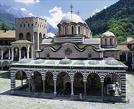 神圣,教堂,里拉,寺院,保加利亚