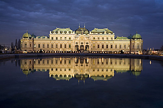 奥地利,维也纳,宫殿,观景楼,全景