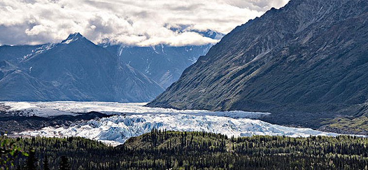 冰河,阿拉斯加,大幅,尺寸