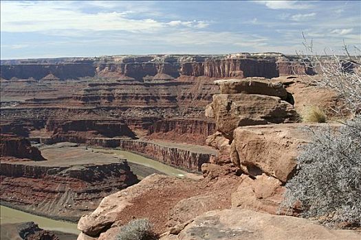 俯拍,岩石构造,风景,科罗拉多河,峡谷地国家公园,犹他,美国