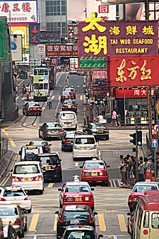 忙碌,街道,铜锣湾,香港