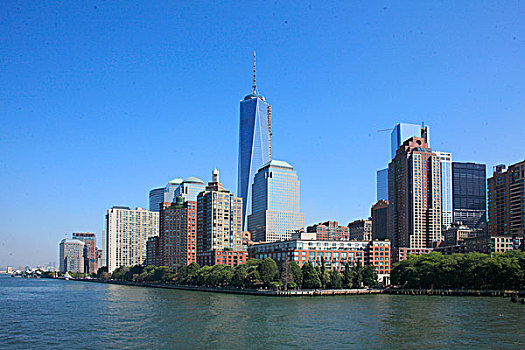 美国纽约及曼哈顿岛世贸大厦自由塔