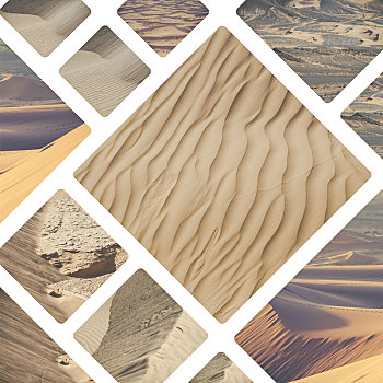 抽象拼贴画,撒哈拉沙漠,摩洛哥,照片