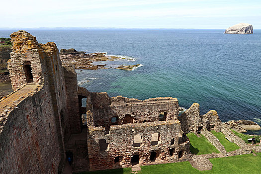 城堡,遗址,石头,岛屿,苏格兰