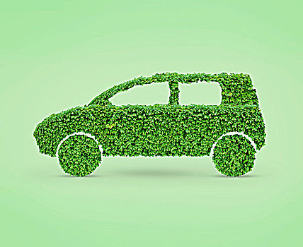 绿色,汽车,形状,绿叶,隔绝,绿色背景