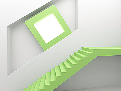 抽象,建筑,背景,白色,绿色,室内,碎片,楼梯,亮光
