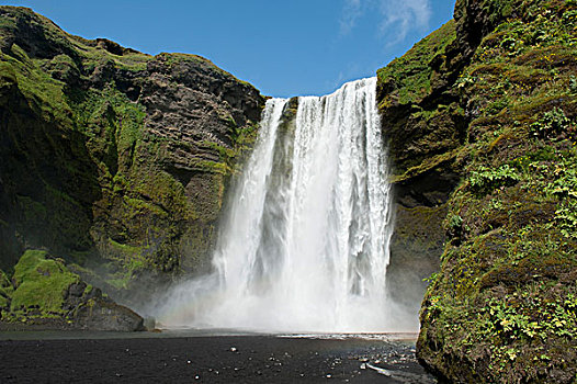 大,瀑布,冰岛,斯堪的纳维亚,北欧,欧洲