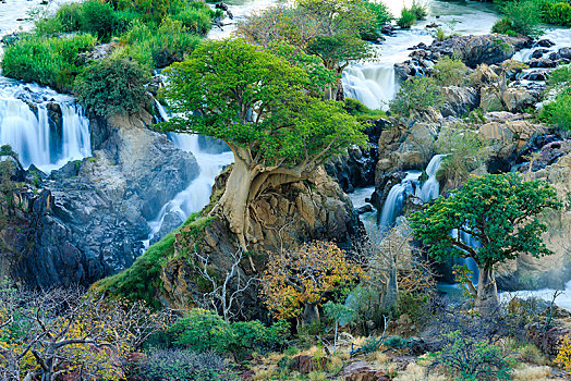 瀑布,区域,纳米比亚,非洲