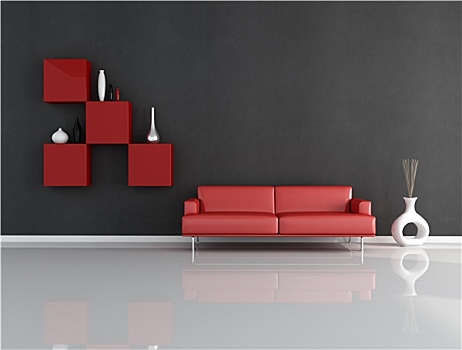 红色,黑色,休闲沙发