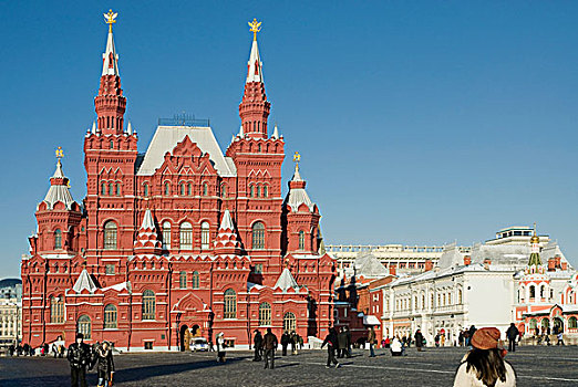 莫斯科,历史,博物馆,红场,俄罗斯