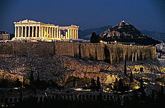 希腊,雅典,卫城,帕特侬神庙
