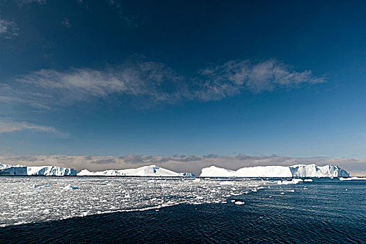 风景,海冰,冰山,伊路利萨特冰湾,迪斯科湾,格陵兰