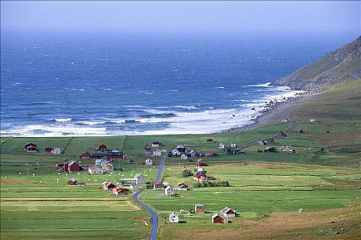 乡村,海洋,罗弗敦群岛,挪威
