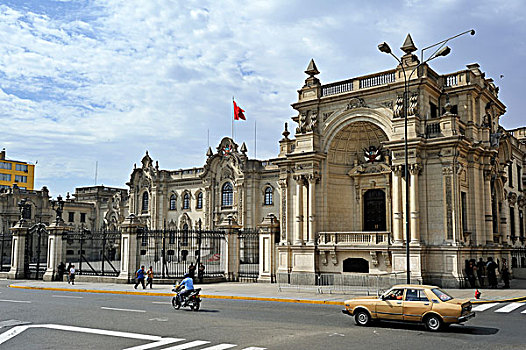 政府,宫殿,广场,阿玛斯,利马,世界遗产,秘鲁,南美