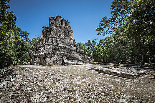 金字塔,古老,玛雅,场所,尤卡坦半岛,墨西哥,中美洲
