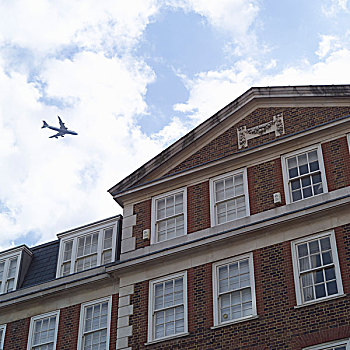 喷气式飞机,飞跃,建筑,伦敦,英格兰
