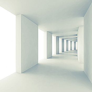 抽象,建筑,背景,空,白色,走廊,远景