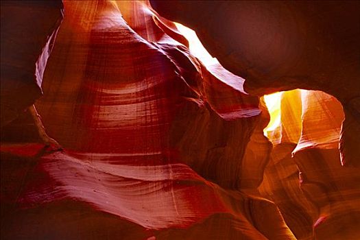 岩石构造,内景,羚羊谷,纳瓦霍人部落公园,亚利桑那,美国