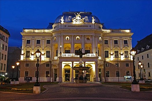 老,斯洛伐克,国家剧院,建筑,布拉迪斯拉瓦