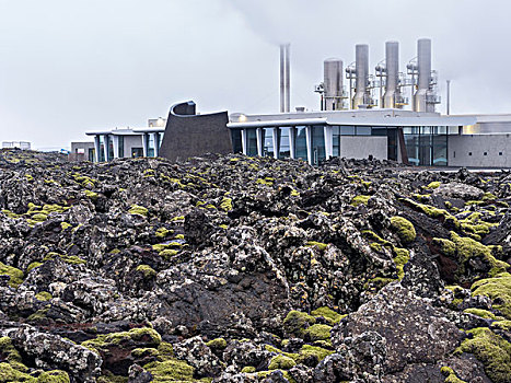 地热发电站,雷克雅奈斯,半岛,冬天,大幅,尺寸