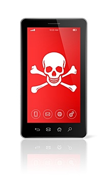 智能手机,海盗,象征,显示屏,黑客攻击,概念