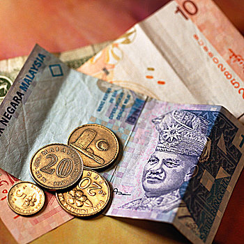 马来西亚,纸币,硬币