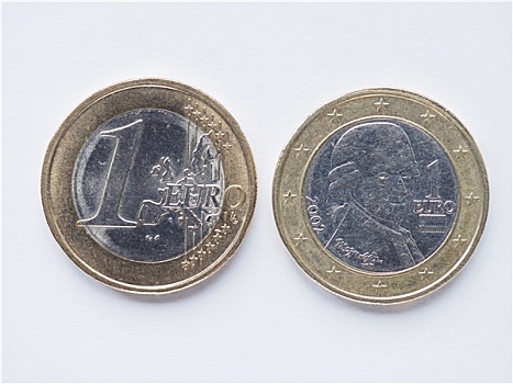 奥地利,1欧元,硬币