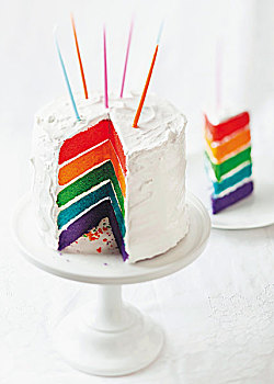 彩虹,蛋糕