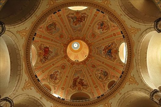 穹顶,圣母大教堂,德累斯顿,萨克森,德国,欧洲
