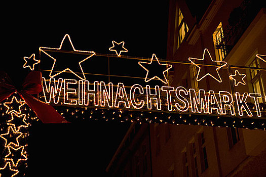 圣诞市场,标识,柏林,德国