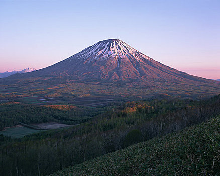 朝日,日晒,山