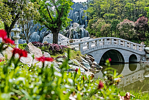 江苏省南京市银杏湖公园桥梁建筑景观