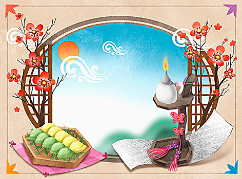 傳統(tǒng),韓國,文化,年糕,燈,亮光