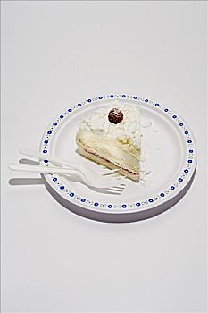 蛋糕,纸餐盘