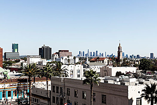 风景,市区,屋顶,好莱坞