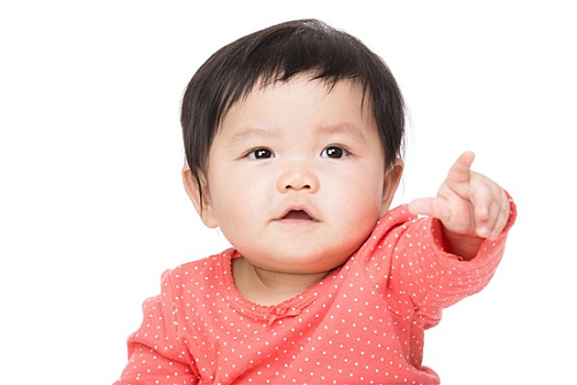 亚洲人,女婴,手指,正面