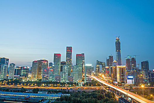 北京国贸cbd夜景,城市风光