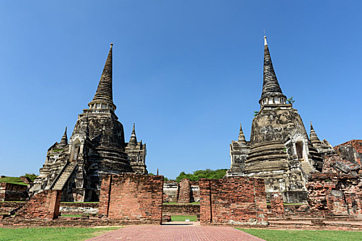 泰国大城,ayutthaya,历史遗址公园,大城是暹罗时代的都城,毁于缅甸的入侵