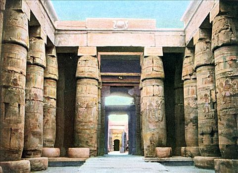 卡尔纳克神庙,路克索神庙,埃及,20世纪