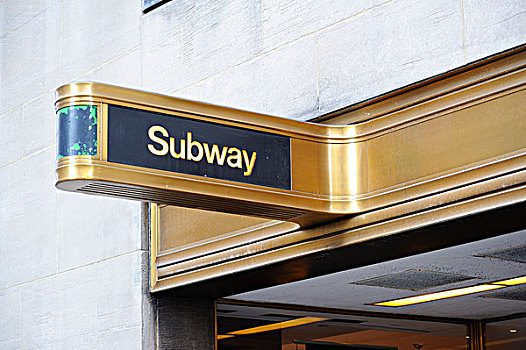 地铁,标识,曼哈顿,纽约,美国