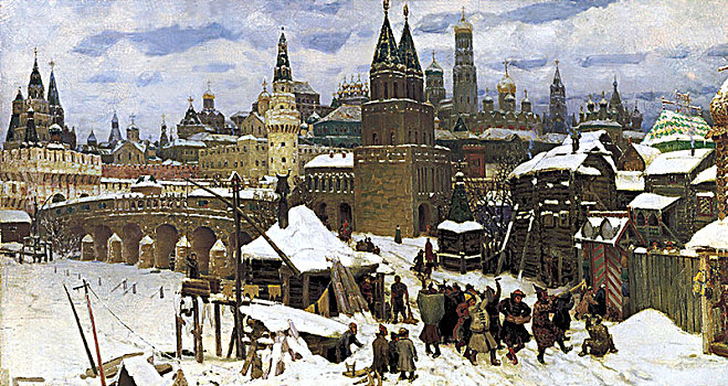 莫斯科,17世纪,桥,艺术家