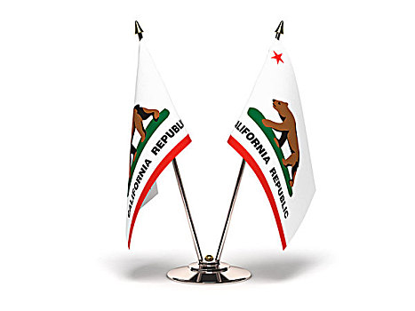 微型,旗帜,加利福尼亚,隔绝