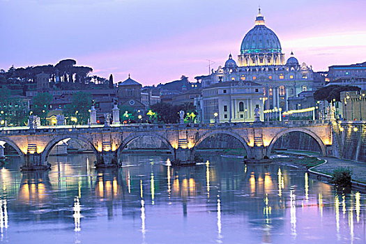 欧洲,意大利,罗马,梵蒂冈,晚间