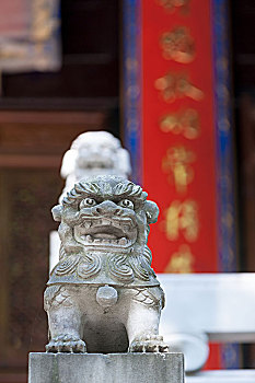 重庆罗汉寺的石狮子