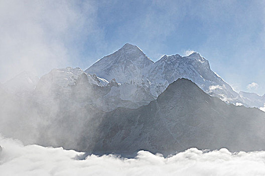 珠穆朗玛峰,萨加玛塔国家公园,昆布,地区,萨加玛塔,尼泊尔