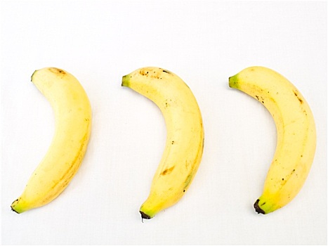 香蕉,隔绝,白色背景