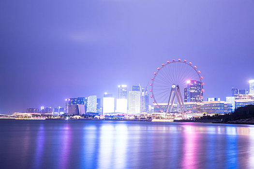 广东省深圳市前海片区夜景